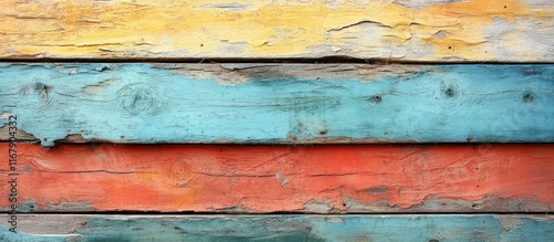 Wallpaper Mural Vibrant Multicolored Distressed Aged Wooden Plank Wall Background Texture  Rustic Vintage Grunge Wooden Board Surface Pattern  Natural Material Design for Home Decor Torontodigital.ca