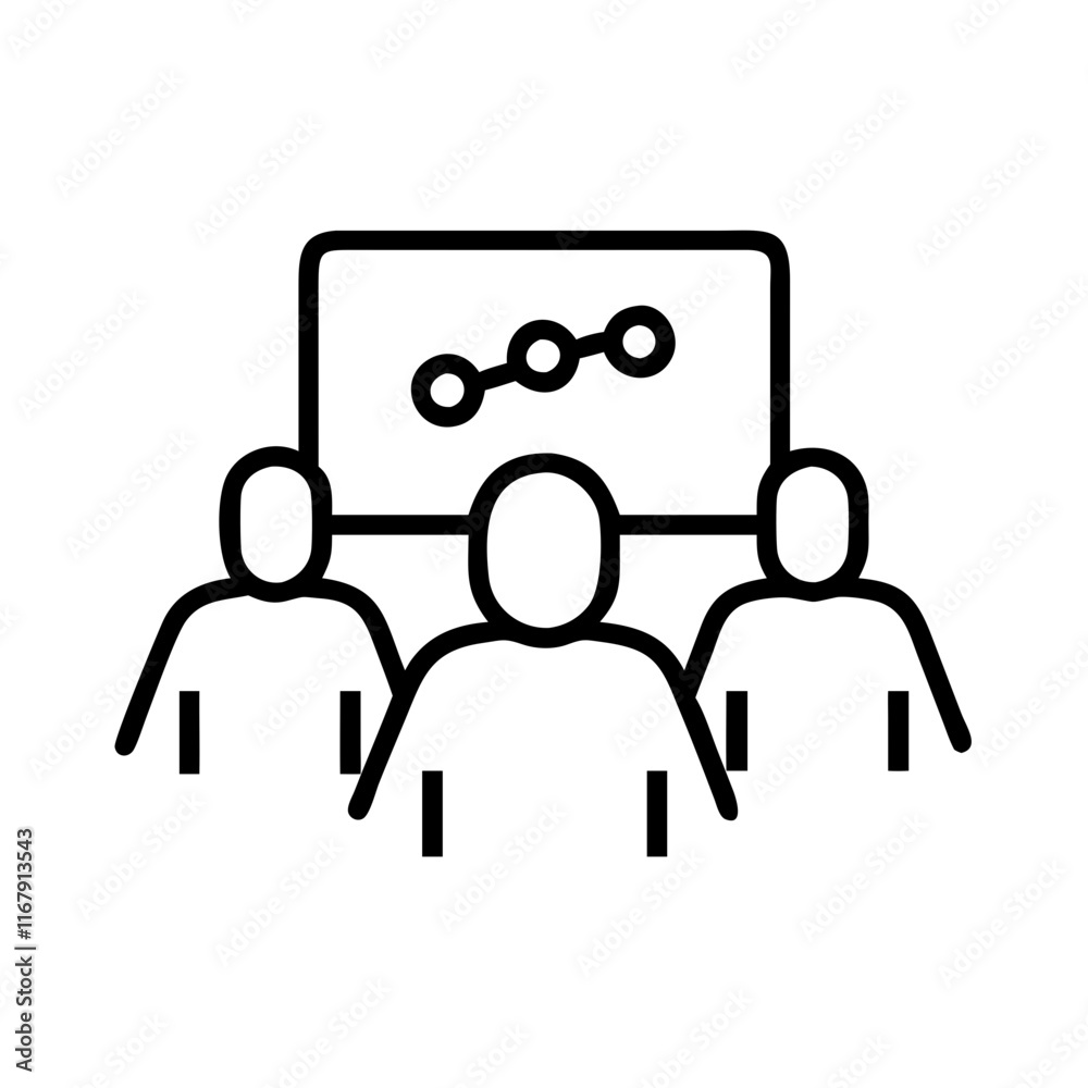 Team Working Around a Large Whiteboard concept as A wide bokeh shot of a team gathered around a large whiteboard discussing ideas and writing down strategies. The scene captures teamwork and creative Team Working Around a Large Whiteboard concept as A wide bokeh shot of a team gathered around a large whiteboard discussing ideas and writing down strategies. The scene captures teamwork and creative