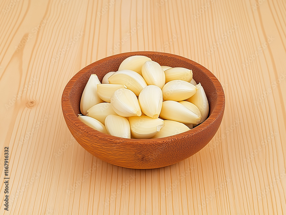 Garlic Cloves Isolated on Kitchen Counter: Culinary Essentials Garlic Cloves Isolated on Kitchen Counter: Culinary Essentials