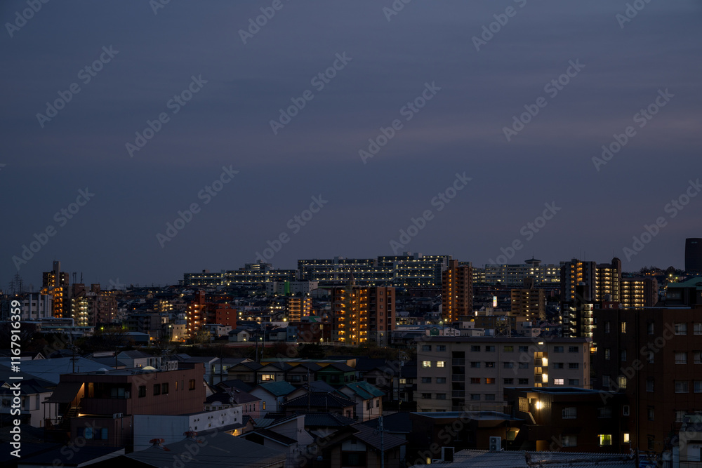 Fototapeta premium 日本の愛知県名古屋市の美しい初日の出