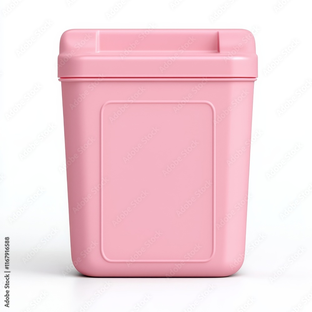 Pink Plastic Trash Bin for Home and Office Use in Minimalist Style Pink Plastic Trash Bin for Home and Office Use in Minimalist Style