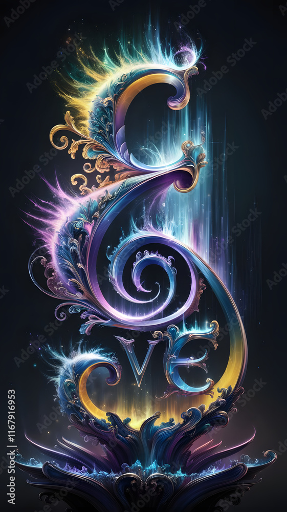 Fototapeta premium A sublime and energetic futuristic artwork of the amazing word 