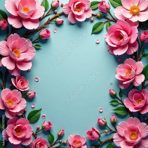 Intricate pink floral design, densely packed blossoms, nature, summer