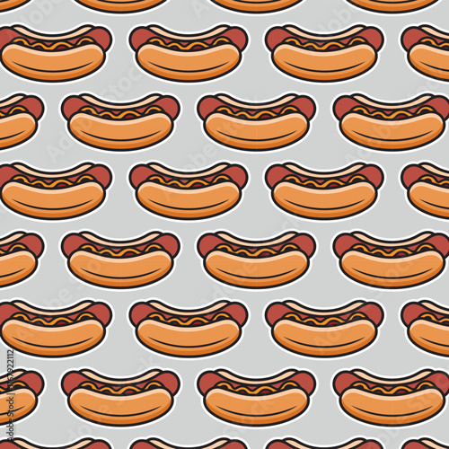 illustration of a fast food hamburger sticker for entrepreneurship