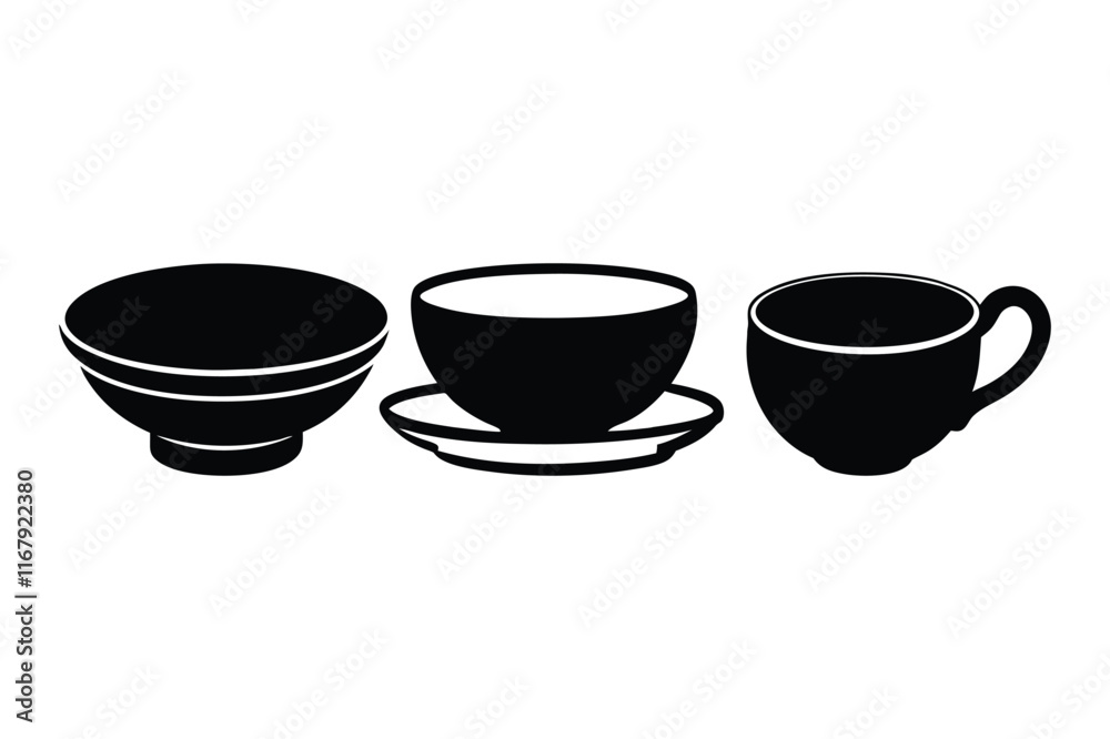 Set of Beautiful Ceramic Dishware Elegant and Timeless Designs for Creative Projects Set of Beautiful Ceramic Dishware Elegant and Timeless Designs for Creative Projects