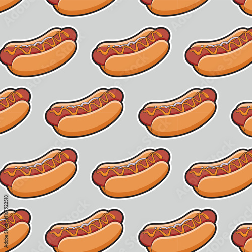 illustration of a fast food hamburger sticker for entrepreneurship