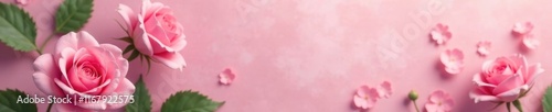 Pastel roses, blurred soft texture background, close-up, macro