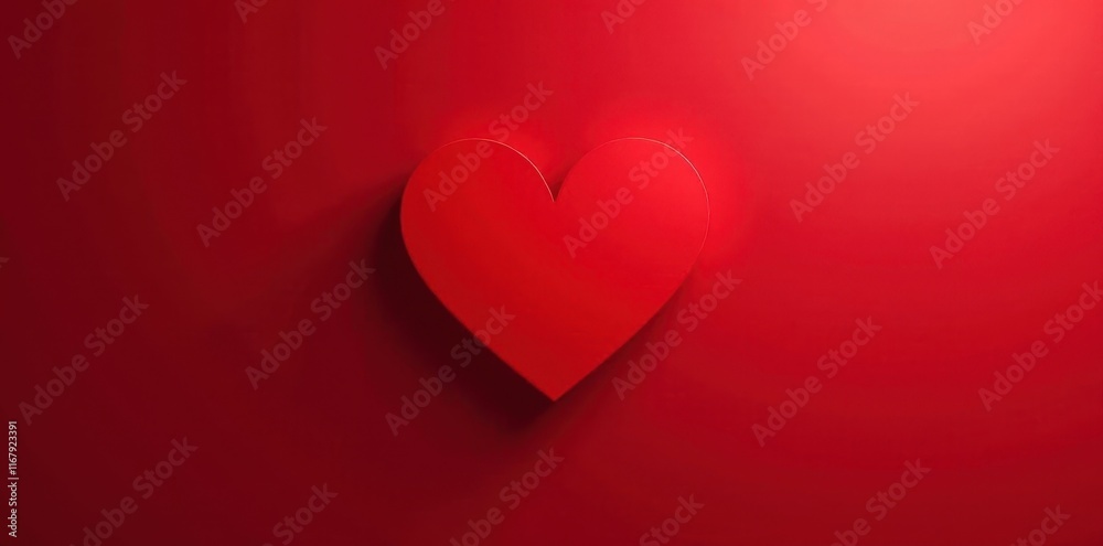 Simple red vector heart with a subtle gradient effect, heart symbol, vector Simple red vector heart with a subtle gradient effect, heart symbol, vector