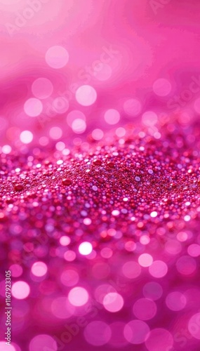 Shimmering pink glitter, abstract texture Close-up view , wall, macro