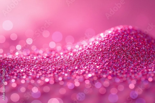 Shimmering pink glitter, abstract texture Close-up view , cosmetic, light