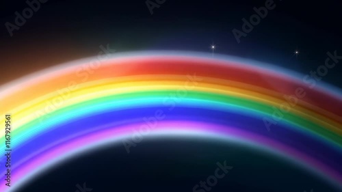 colorful rainbow arching across the sky