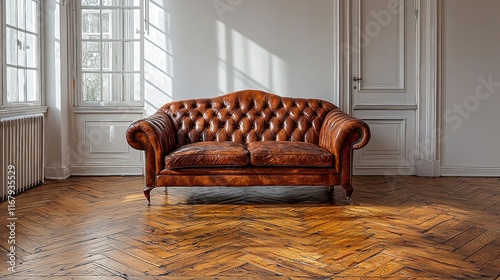 [luxury sofa style statement quality] Cozy Minimalist Living Room with Natural Light and Wooden Floor