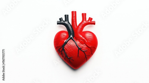 A stylized depiction of a heart, combining vibrant red with black branches, emphasizing themes of love, health, and emotion.
