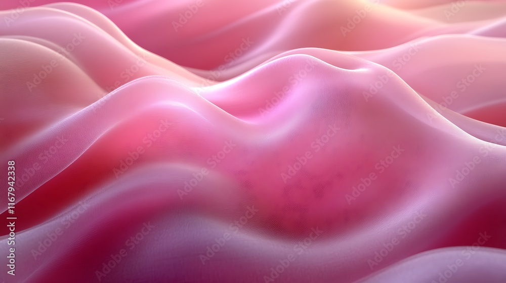 Obraz premium Abstract pink fabric waves texture.