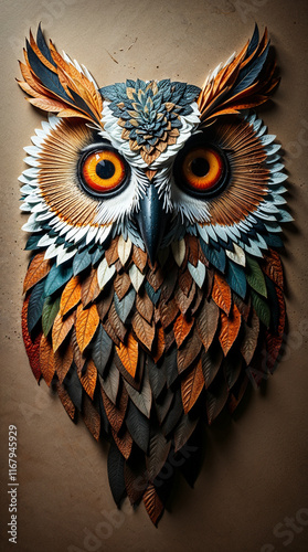 3D Owl Décor Background photo