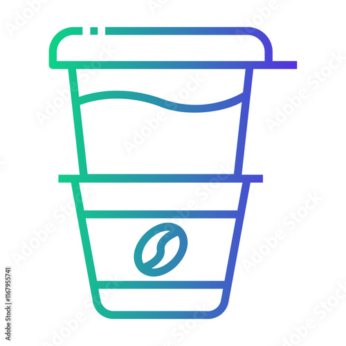 den da coffee Line Gradient Icon