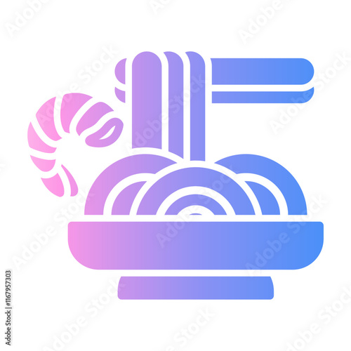 pad thai Gradient icon