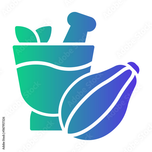 papaya salad Gradient icon