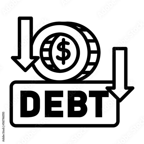 debt Line Icon