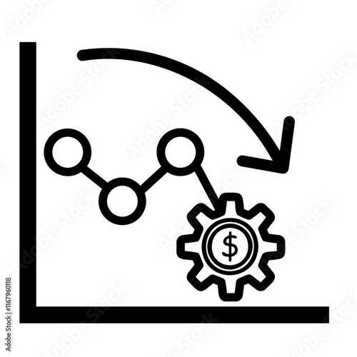 depreciation Line Icon