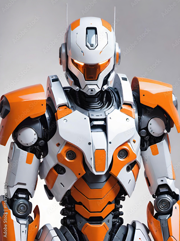 robot on the background, 3d illustration robot on the background, 3d illustration