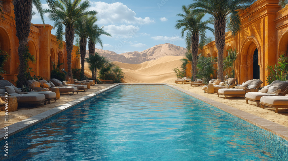Obraz premium pool in the hotel