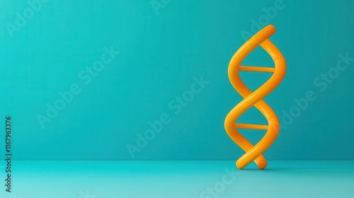 Gene innovation panel flat design side view lab genetics theme 3D render complementary color scheme