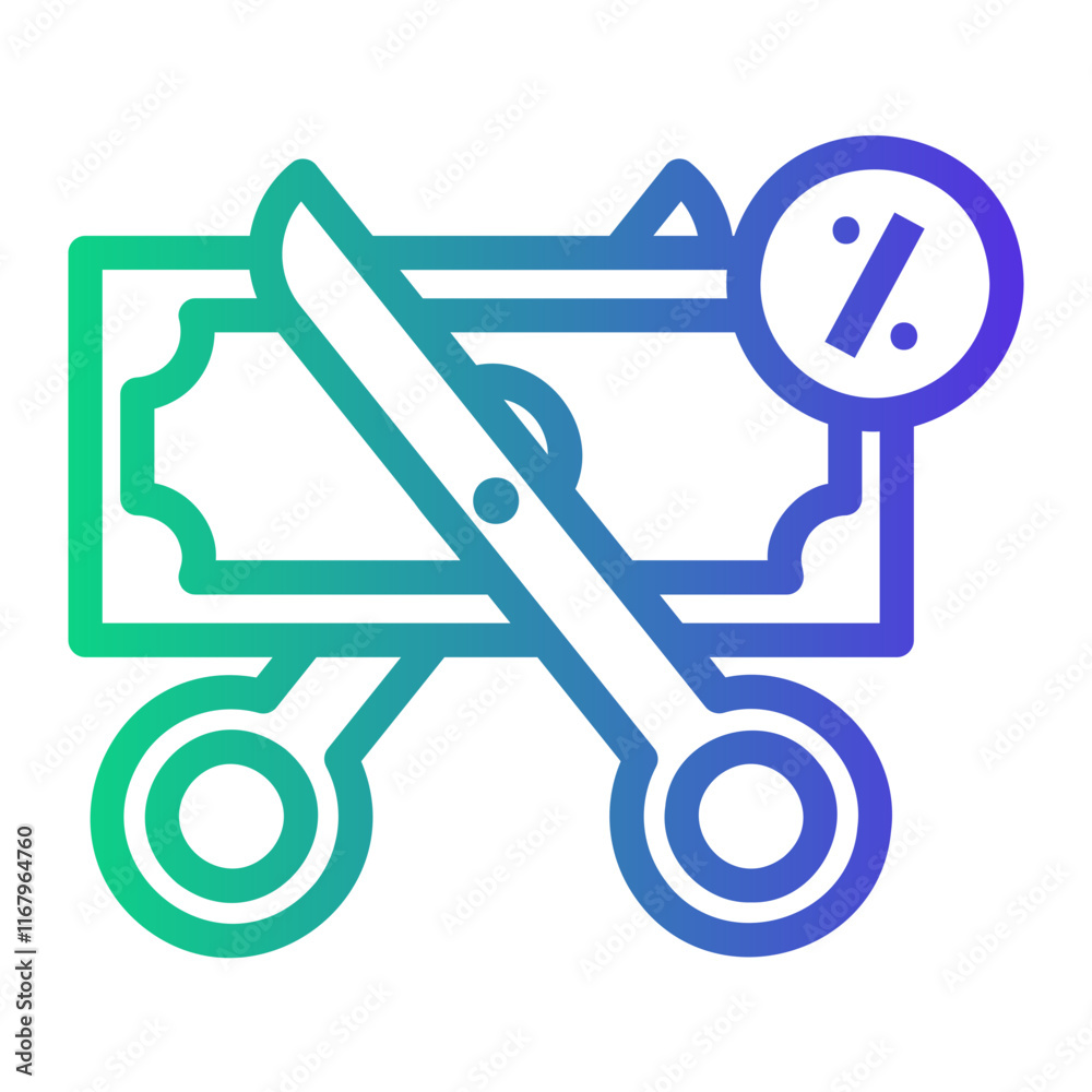 tax Line Gradient Icon tax Line Gradient Icon