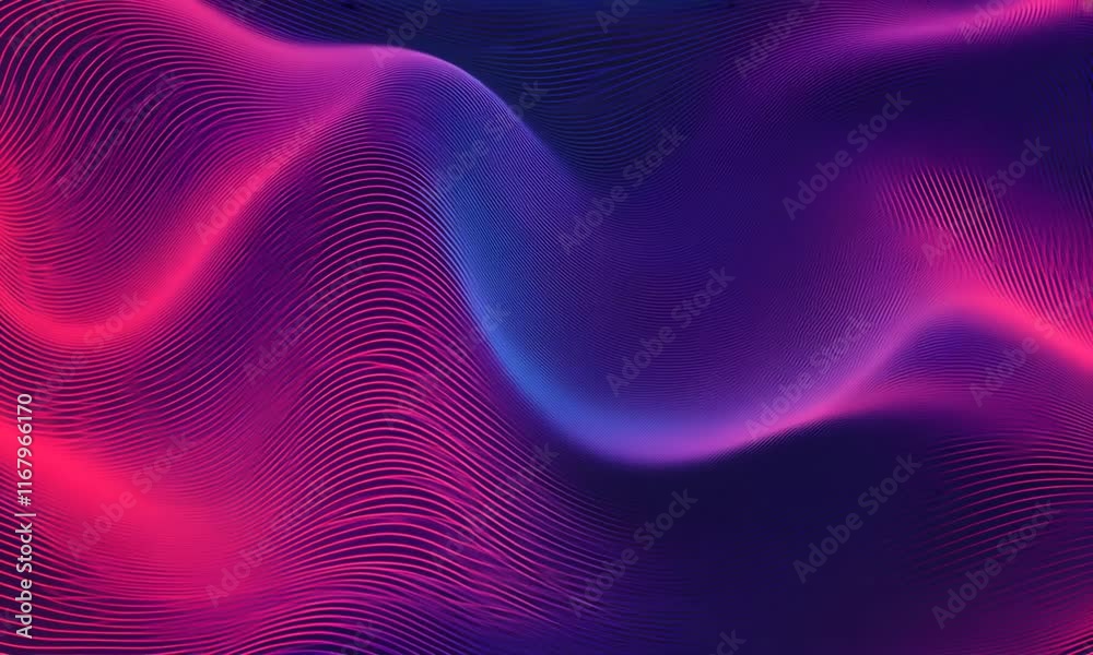 Abstract Pink and Blue Wave Digital Art Abstract Pink and Blue Wave Digital Art
