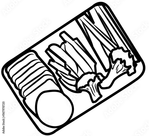 Food meal prep coloring page