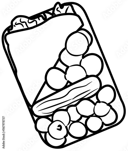 Food meal prep coloring page