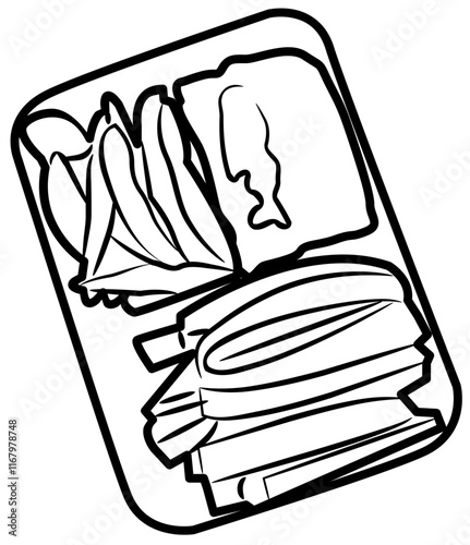 Food meal prep coloring page