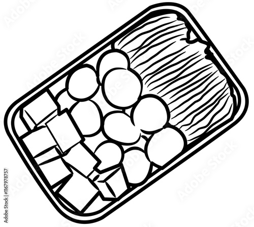 Food meal prep coloring page