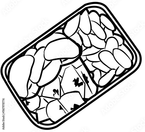 Food meal prep coloring page