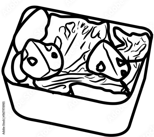 Food meal prep coloring page
