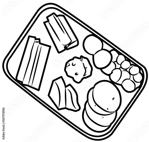 Food meal prep coloring page