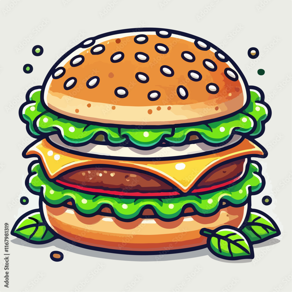hamburger food illustration hamburger food illustration