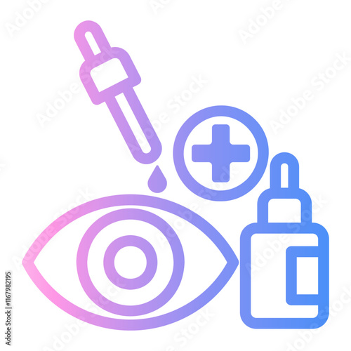 eye Line Gradient Icon