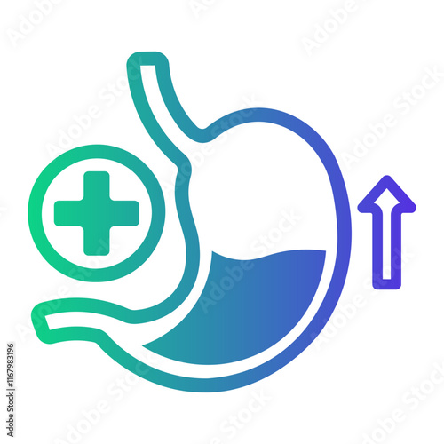 gastric Line Gradient Icon