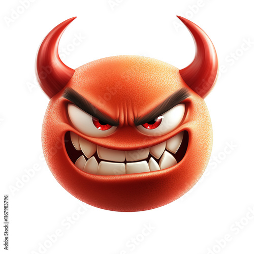 red evil emoji | grin | transparent PNG