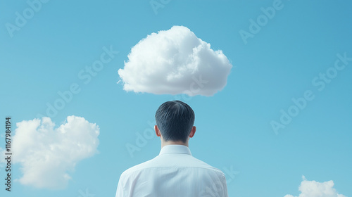 Man Looking Up at Cloud: A ...