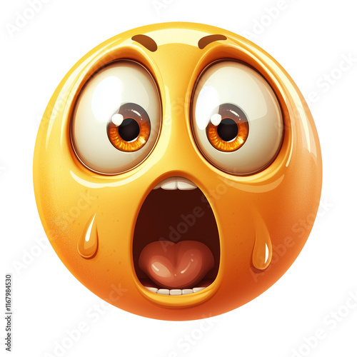 shocked emoji | sweating | transparent PNG