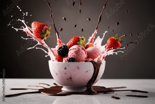 Choco-Berry Cascade - A Moment of Indulgence. photo