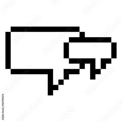 chat bubble pixel icon. Pixel icon style. Pixel game icon.	