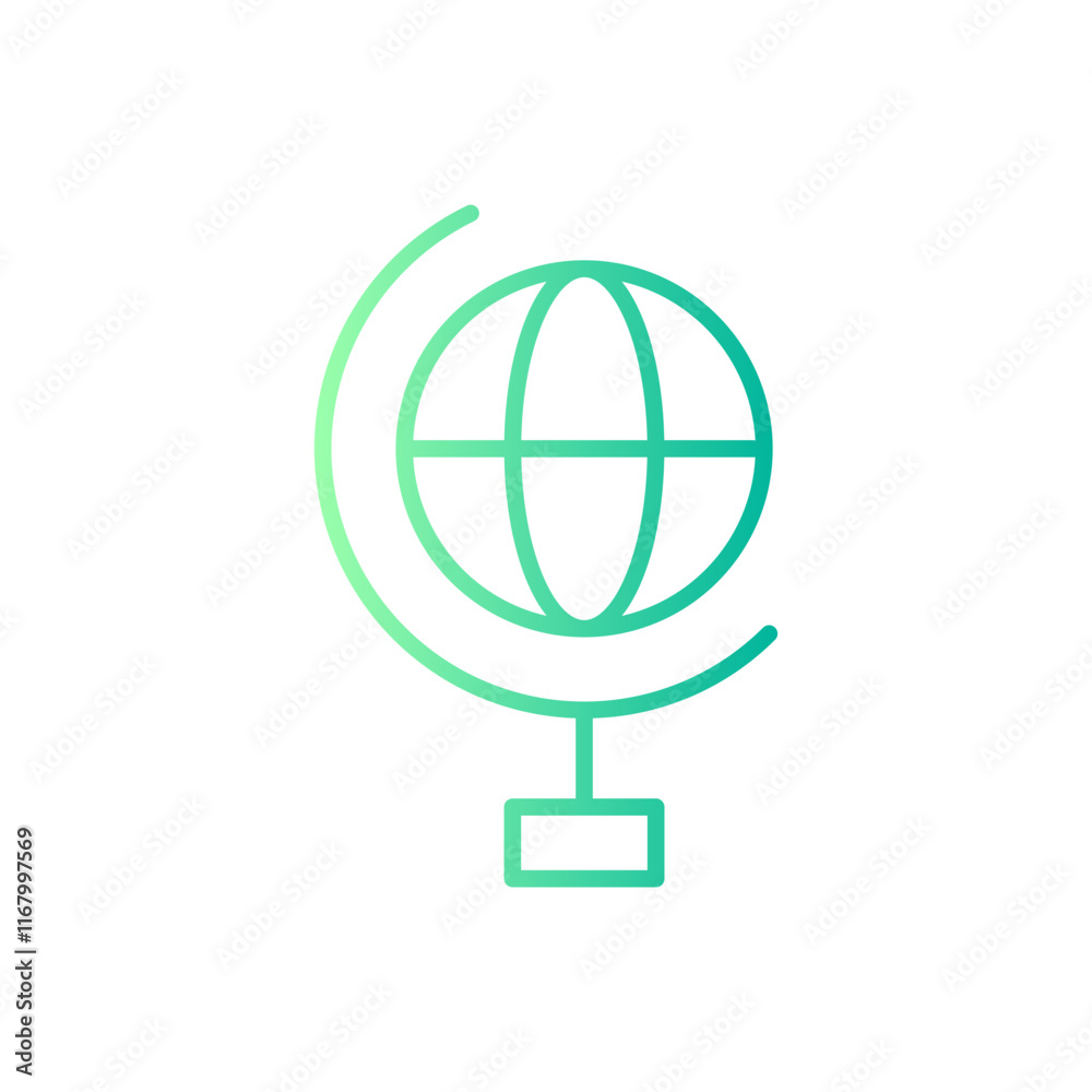 globe grid gradient icon globe grid gradient icon