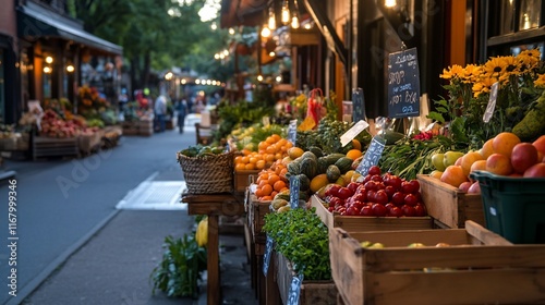 Fresh produce displayed at an outdoor market.