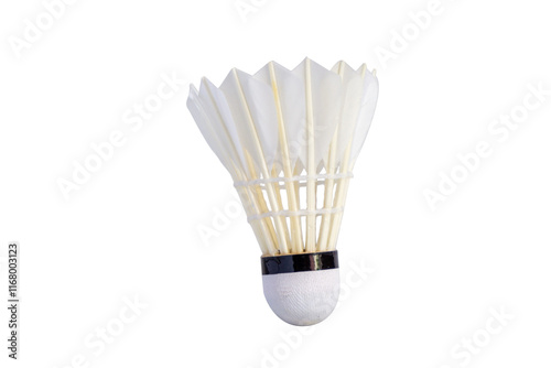 Shuttlecock isolated on white background. Badminton ball.