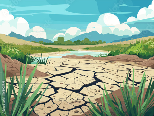 Water Scarcity: The Drought-Stricken Landscape, A Stark Reminder of Climate Change's Impact on Agriculture