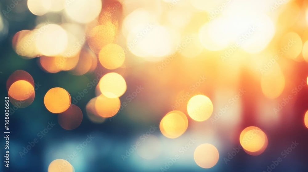 Fototapeta premium Warm golden light bursts through, creating a mesmerizing bokeh effect that evokes tranquility and wonder in a natural environment