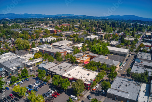 Fototapeta Naklejka Na Ścianę i Meble -  Aerial View of the Portland Suburb of Gresham, Oregon